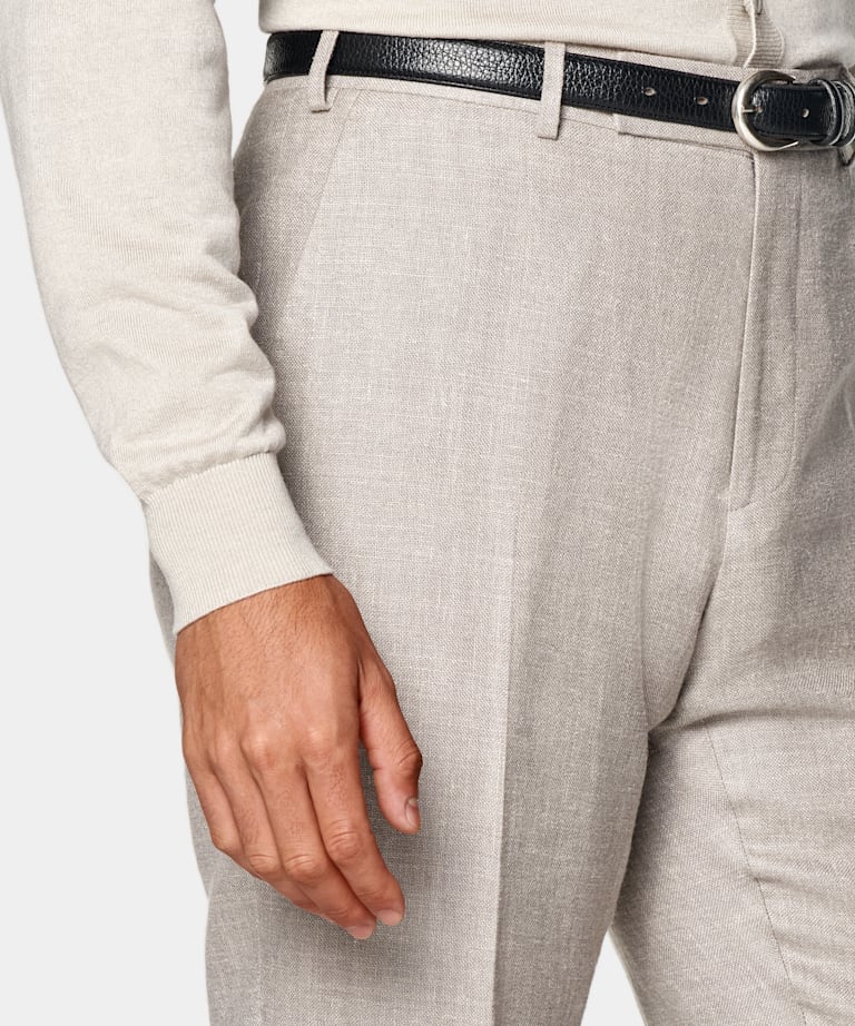 Light Taupe Tailored Fit Havana Suit