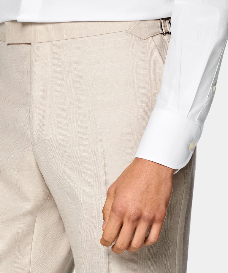 Traje Havana arena punto de espiga corte Tailored