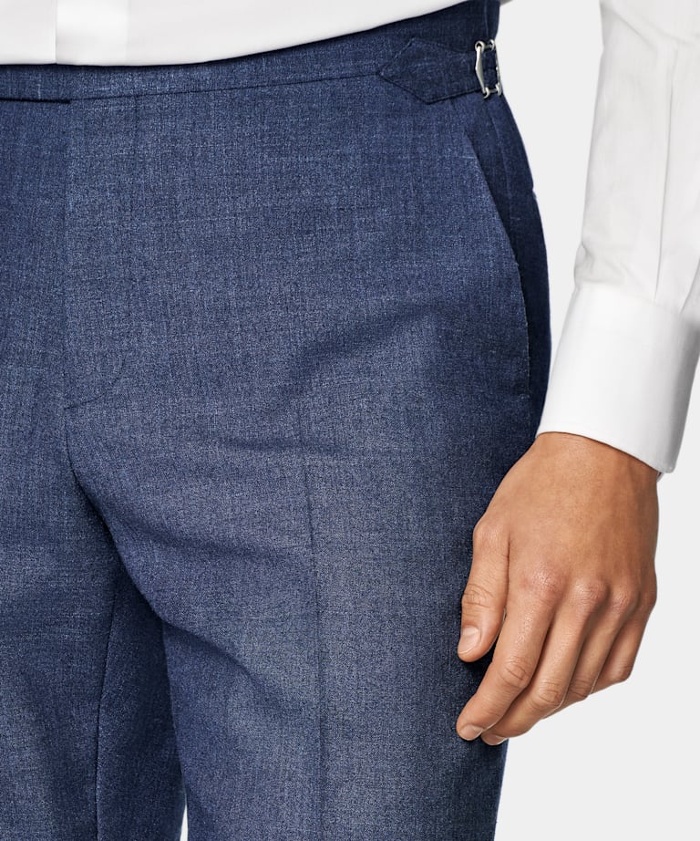 Mid Blue Tailored Fit Havana Suit