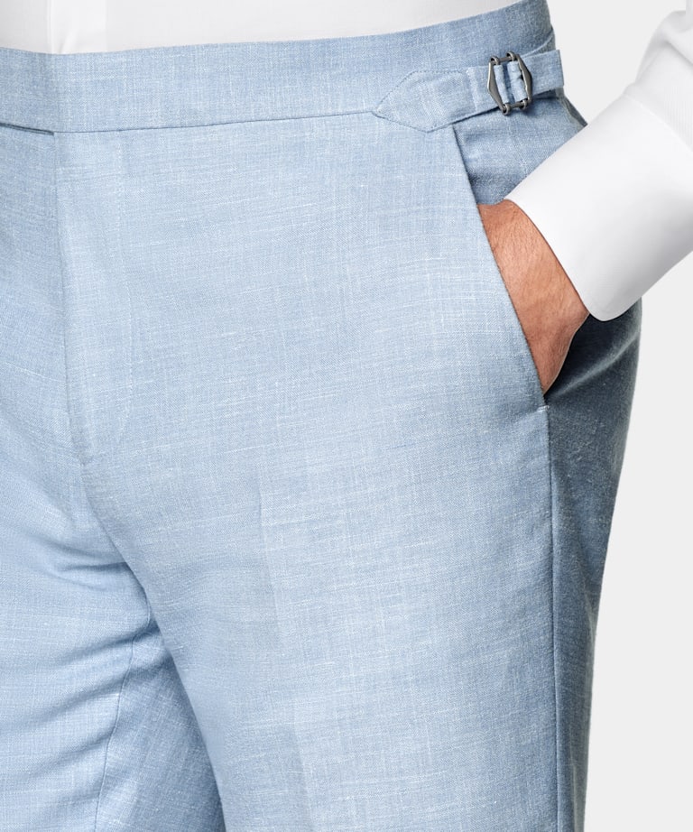 Light Blue Tailored Fit Havana Suit