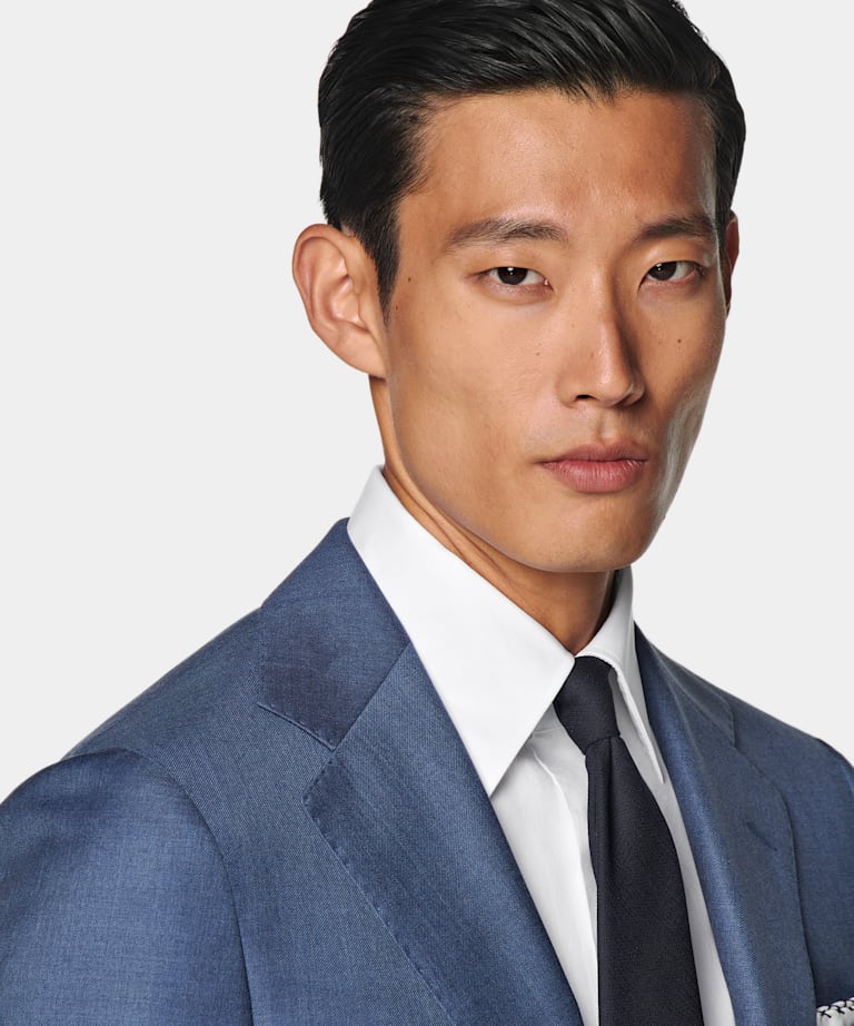 Traje Havana azul intermedio corte Tailored