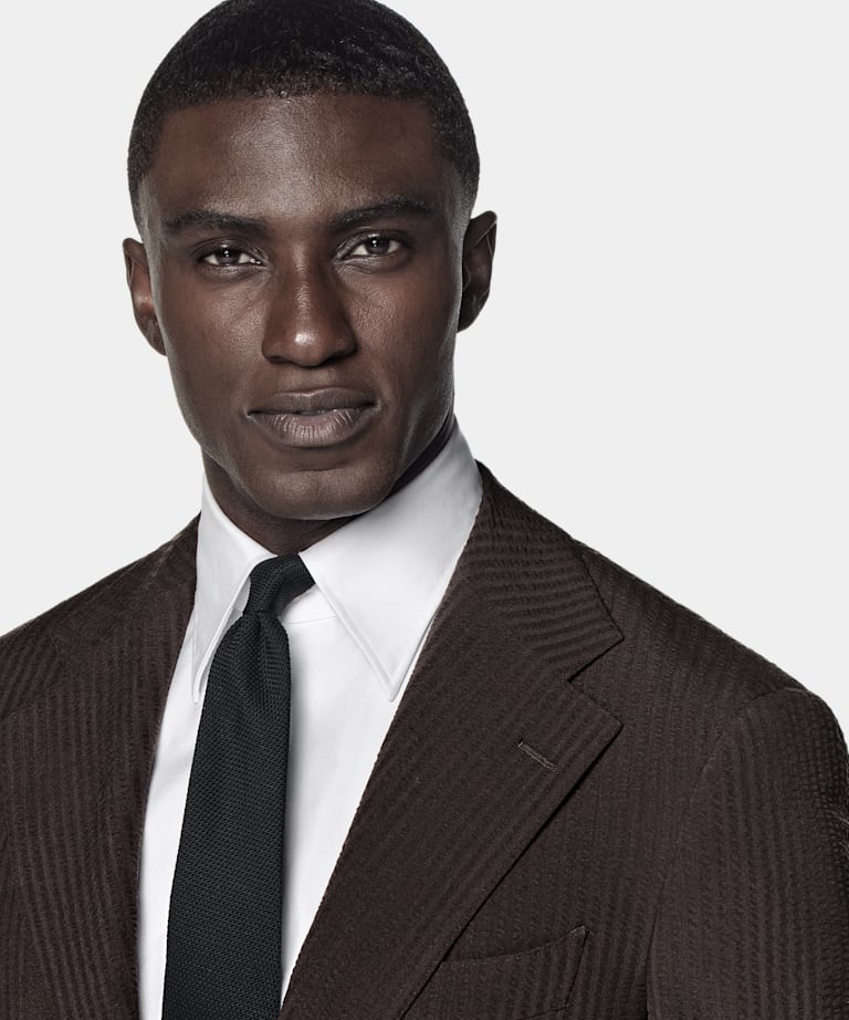 Dark Brown Relaxed Fit Roma Suit