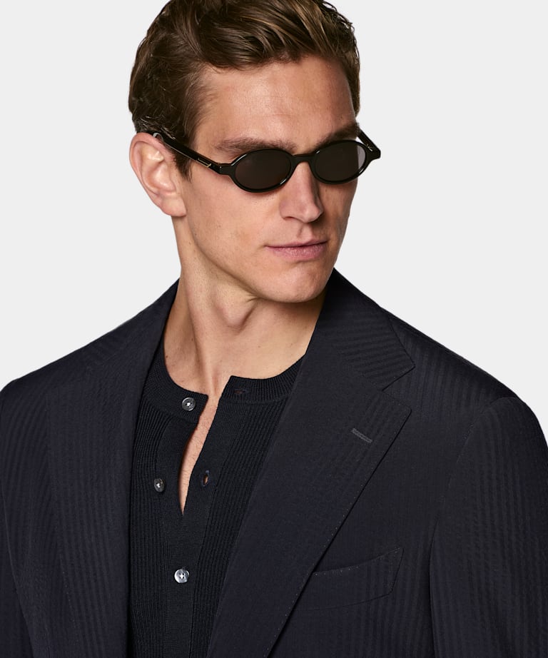 Navy Relaxed Fit Roma Suit