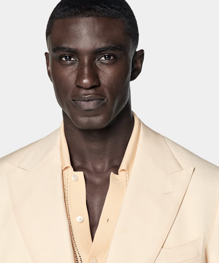 Light Yellow Tailored Fit Milano Suit