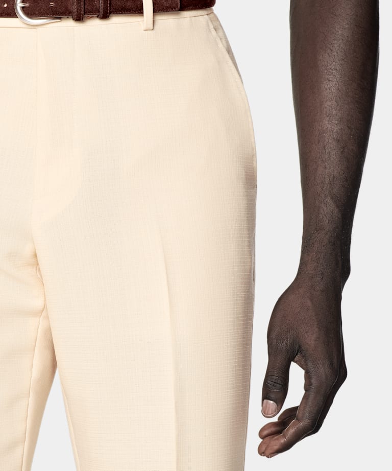 Light Yellow Tailored Fit Milano Suit