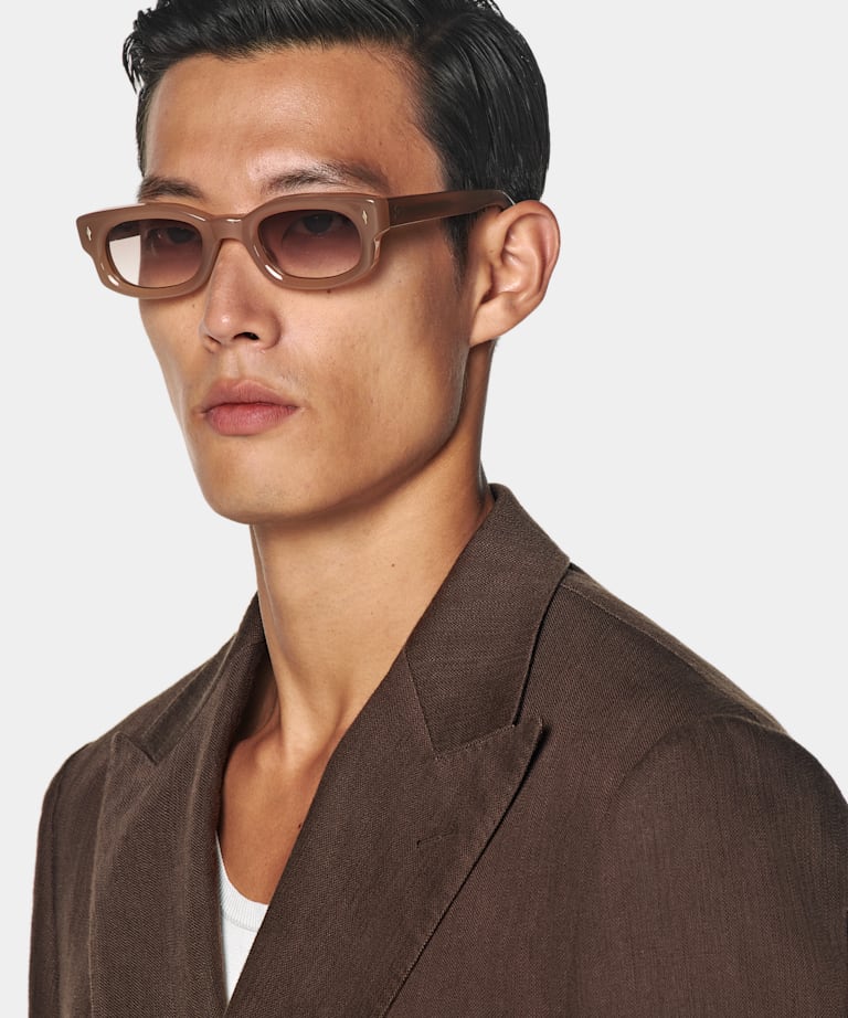 Mid Brown Tailored Fit Milano Suit