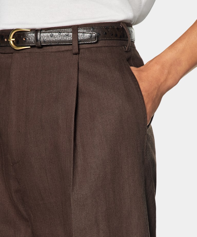 Mid Brown Tailored Fit Milano Suit