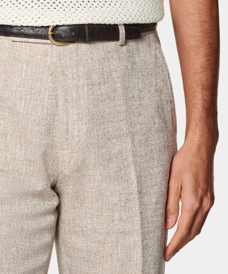 Sand Tailored Fit Milano Suit