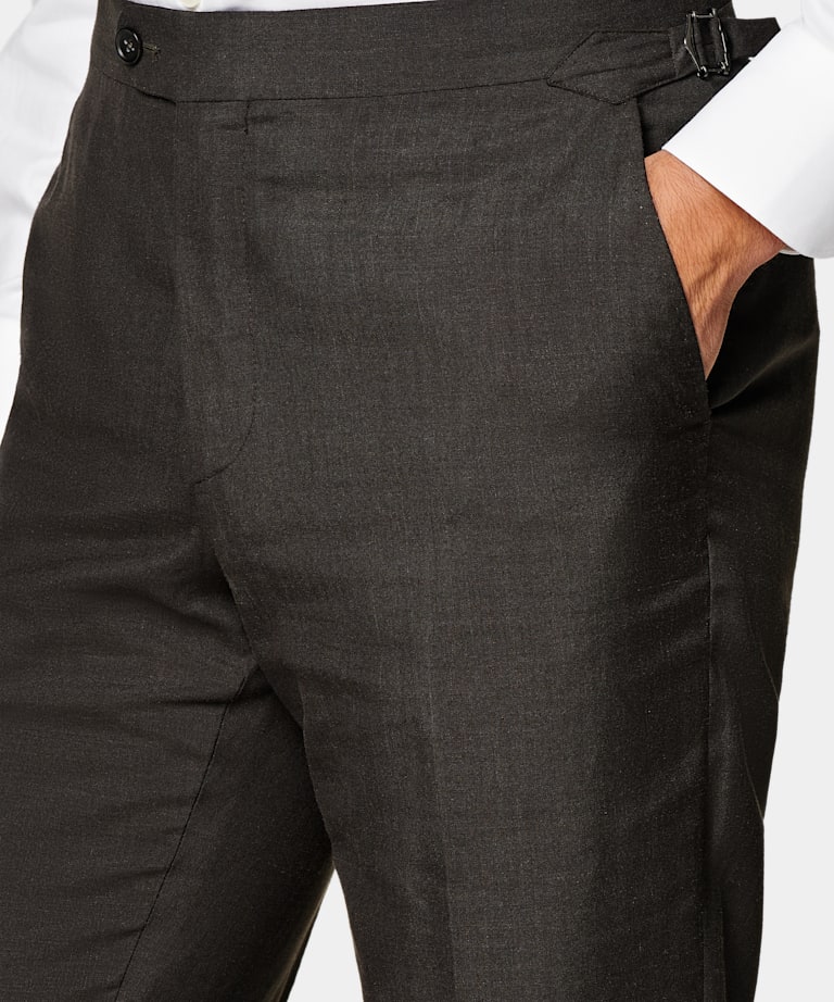 Dark Brown Tailored Fit Havana Suit