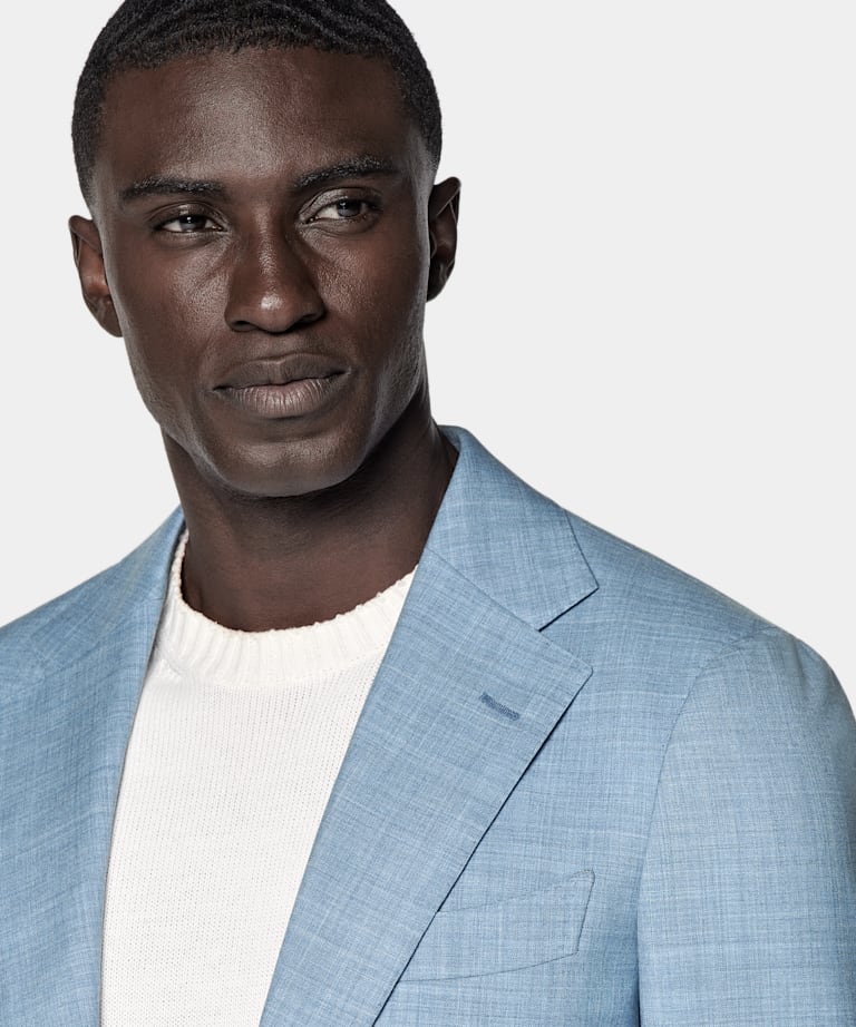 Light Blue Perennial Tailored Fit Havana Suit