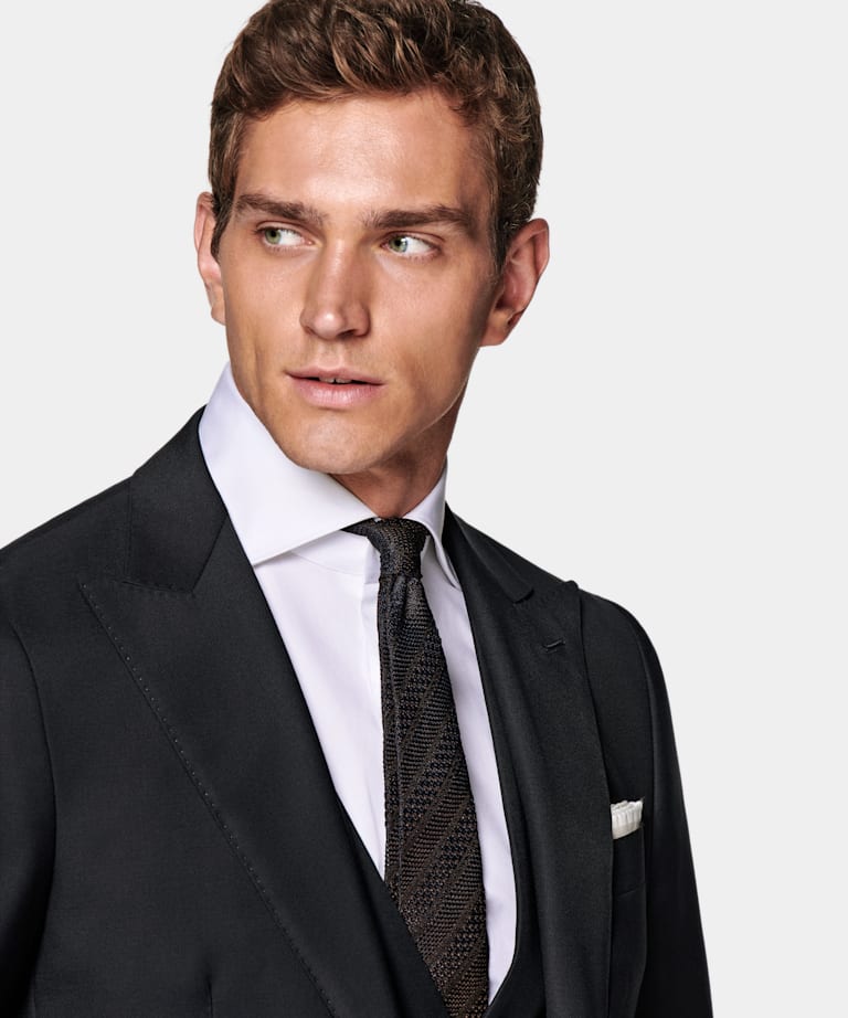 Navy Perennial Three-Piece Tailored Fit Havana Suit