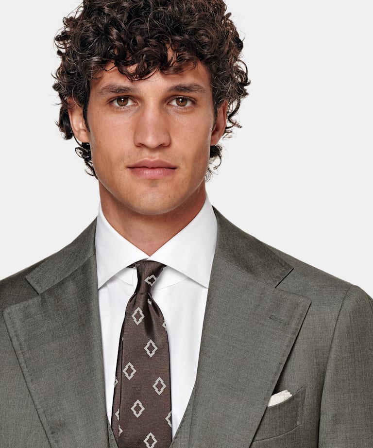 Dark Green Perennial Three-Piece Tailored Fit Havana Suit