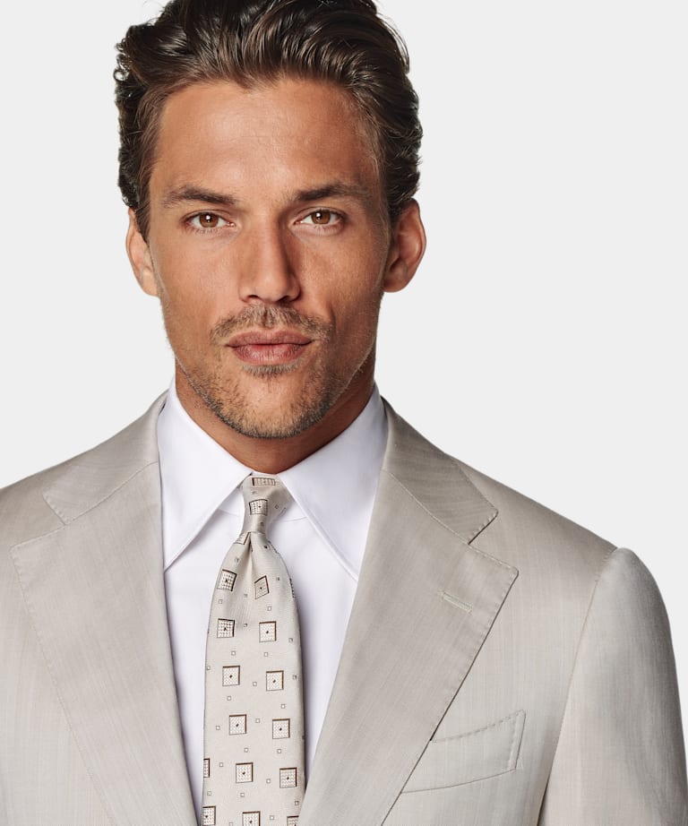 Costume Perennial Havana coupe Tailored sable à chevrons