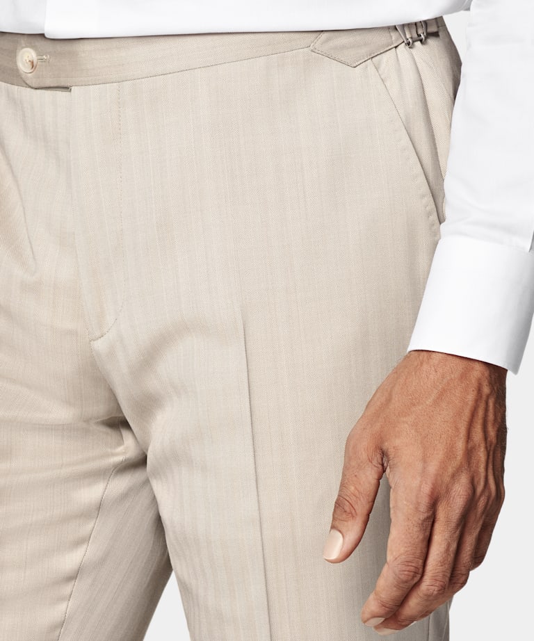 Costume Perennial Havana coupe Tailored sable à chevrons