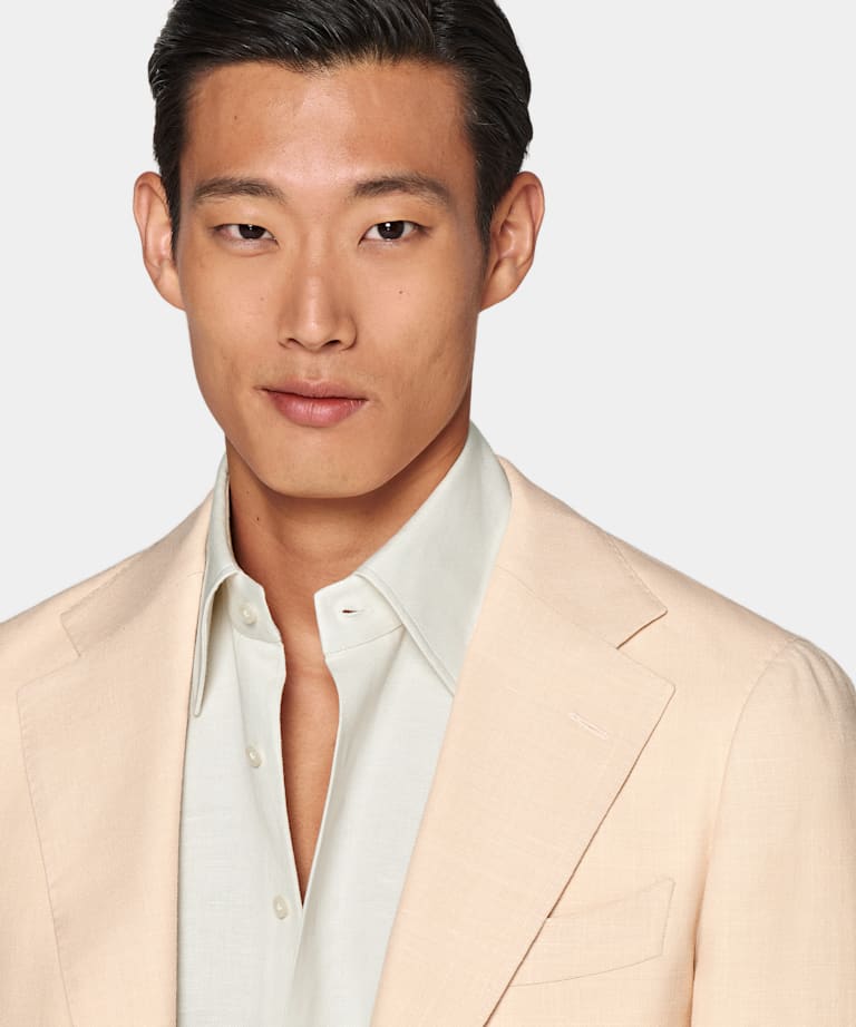 Light Pink Tailored Fit Havana Suit