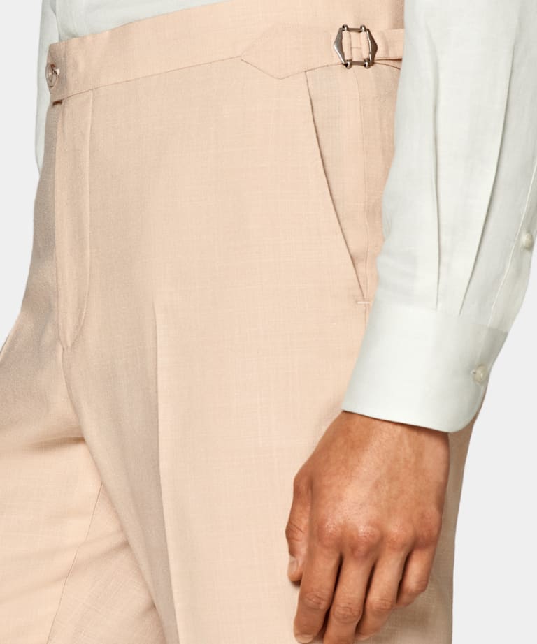 Light Pink Tailored Fit Havana Suit