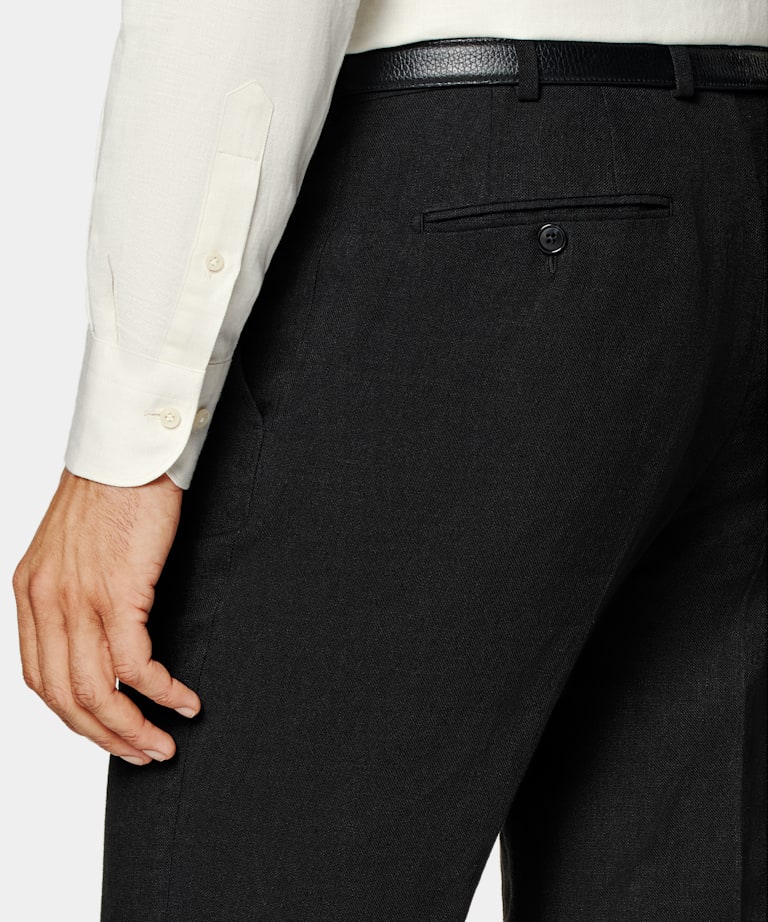 Black Relaxed Fit Roma Suit