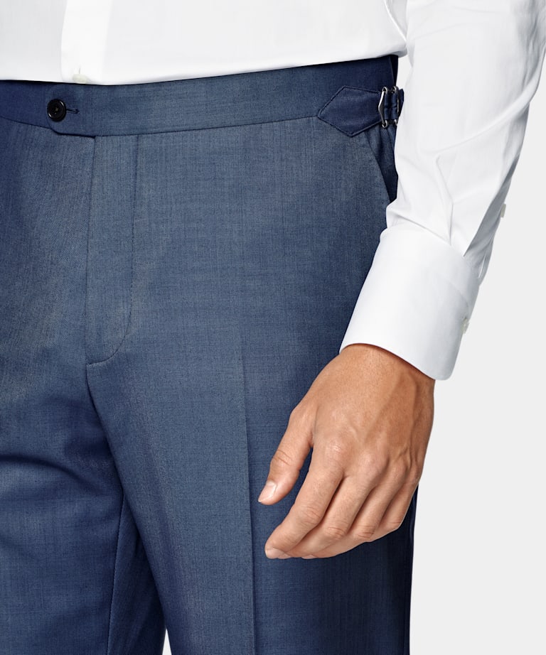 Mid Blue Tailored Fit Havana Suit