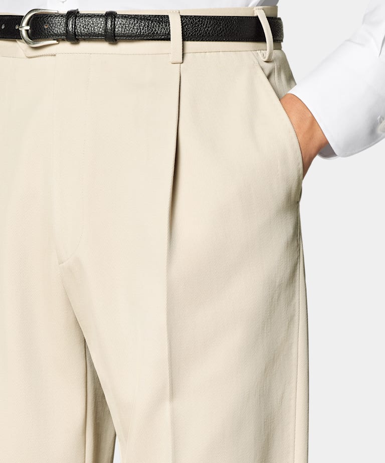 Sand Tailored Fit Milano Suit