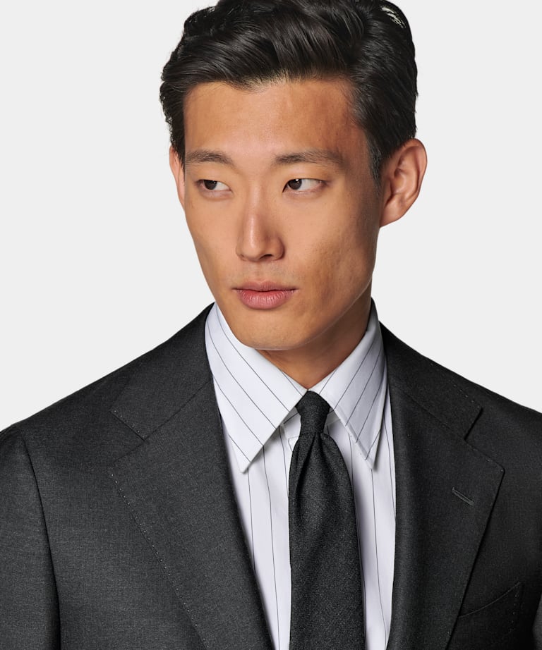 Dark Grey Tailored Fit Havana Suit