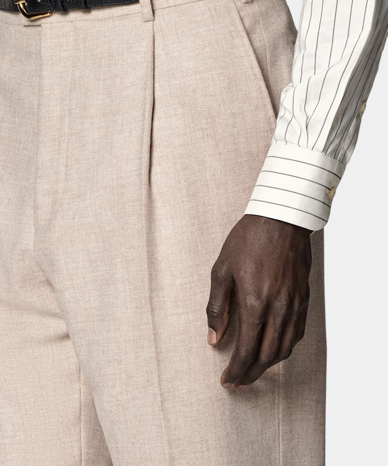 Sand Tailored Fit Milano Suit