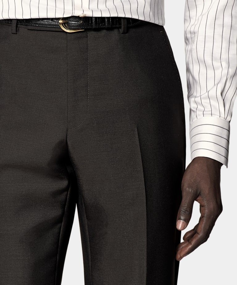 Milano 深棕色合体身型西装