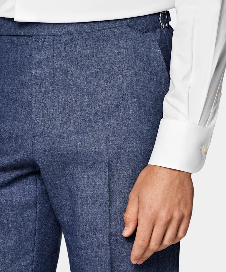 Mid Blue Tailored Fit Havana Suit