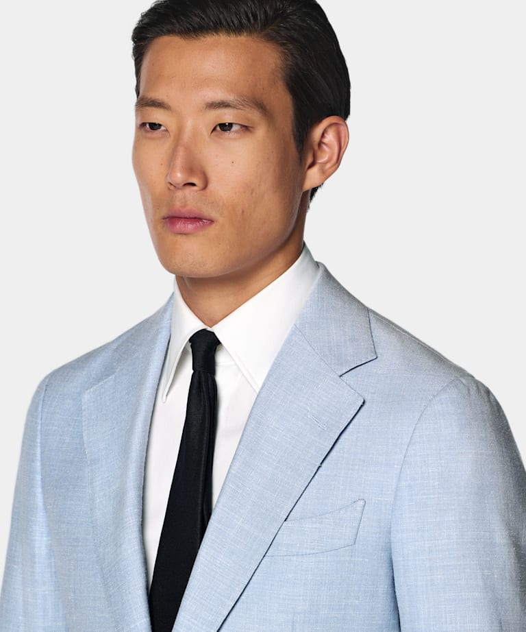 Light Blue Tailored Fit Havana Suit
