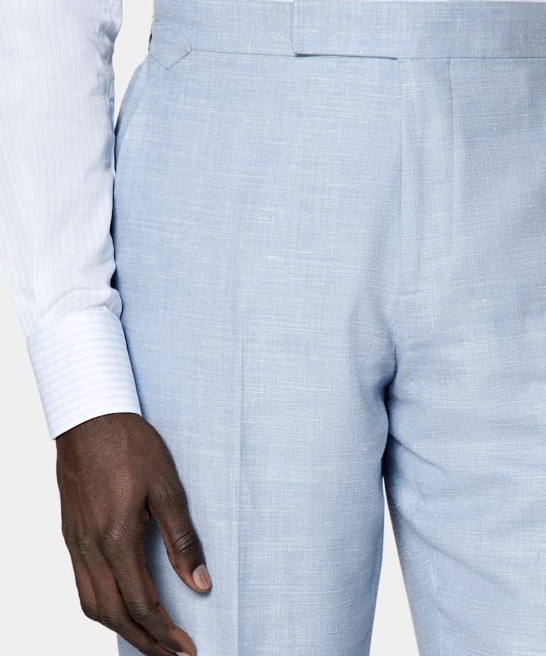 Light Blue Tailored Fit Havana Suit