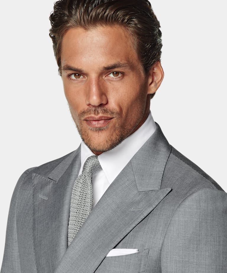 Light Grey Perennial Tailored Fit Havana Suit