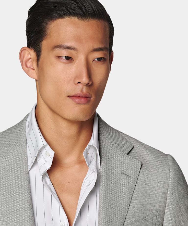 Light Grey Perennial Tailored Fit Havana Suit