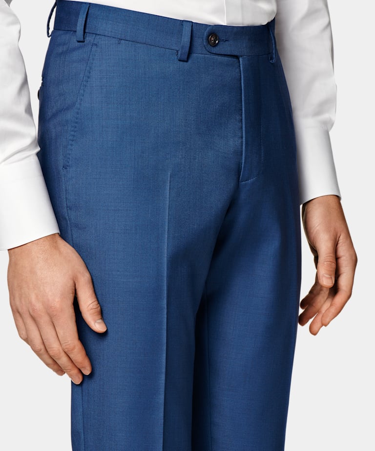 Spodnie garniturowe Brescia niebieskie