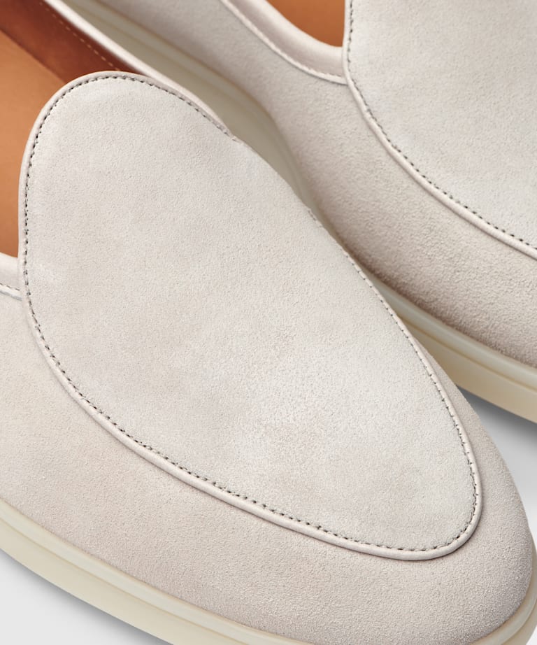 Zapatos sin cordones gris topo claro