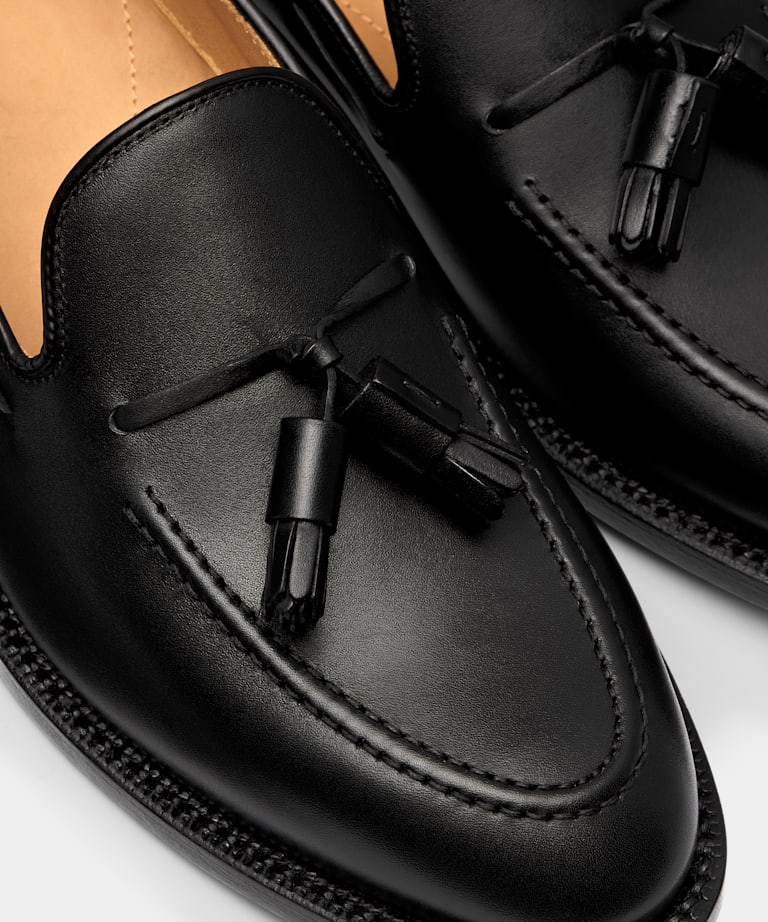 Mocasines de borla negros