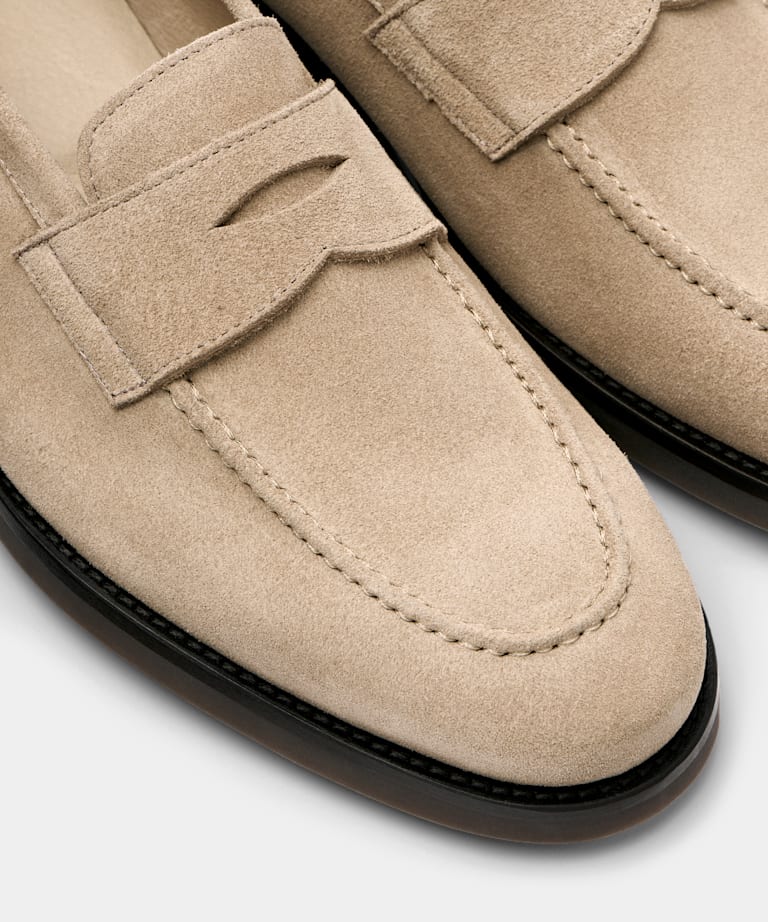 Pennyloafer Sandfarben