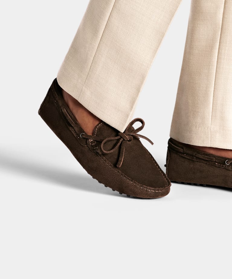 Mocasines para conducir marrón intermedio