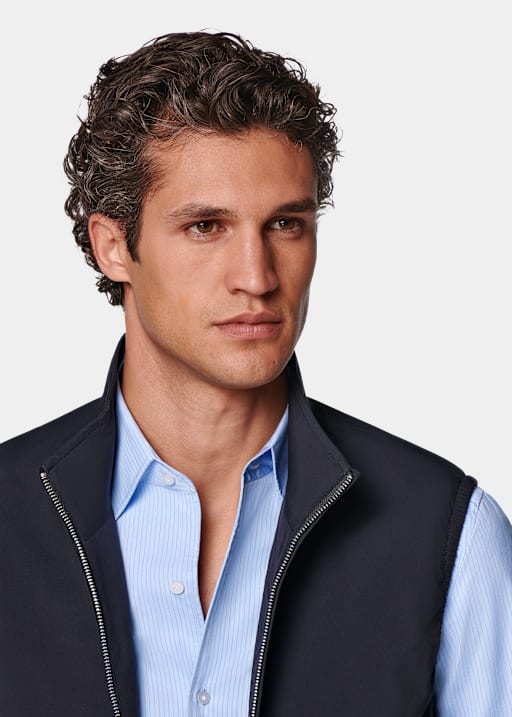 Navy Light Padded Zip Vest