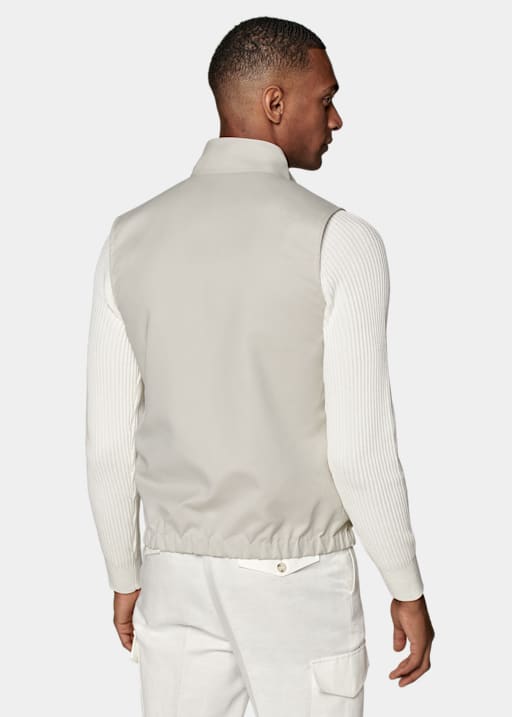 Off-White & Sand Reversible Vest