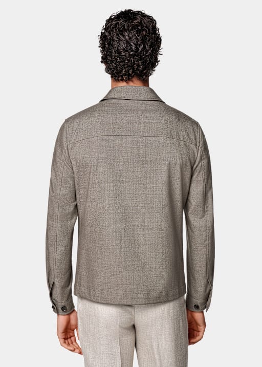 Taupe Bomber Jacket