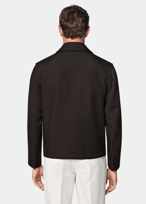 Dark Brown Bomber Jacket