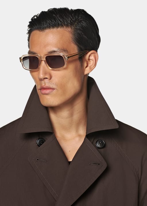 Dark Brown Belted Trench Coat