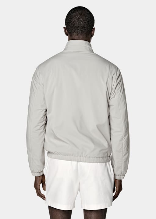 Taupe Reversible Bomber Jacket