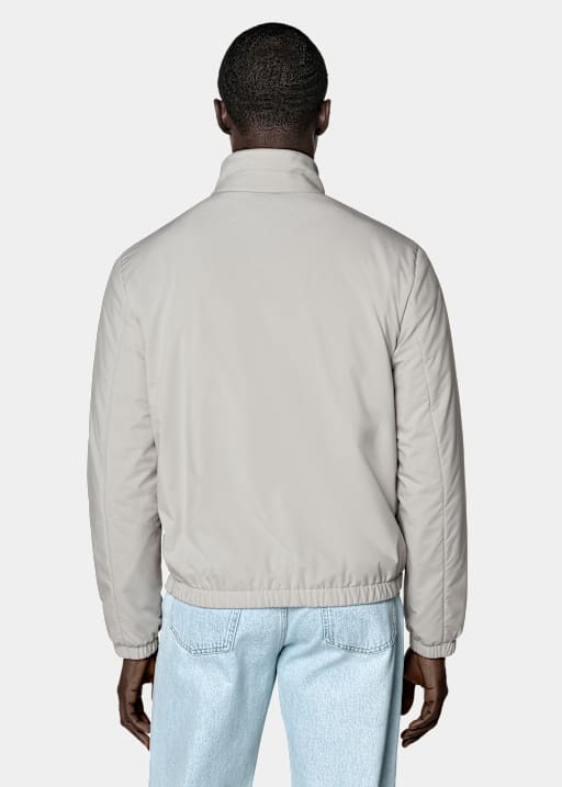 Taupe Wende-Bomberjacke