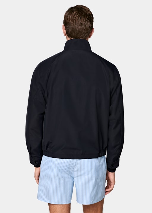Navy Raglan Bomber Jacket