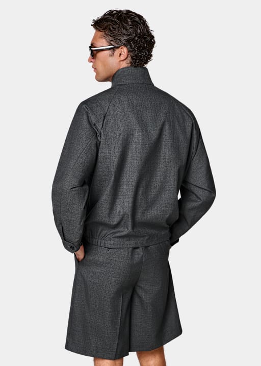 Bomber raglan gris fonc&eacute;