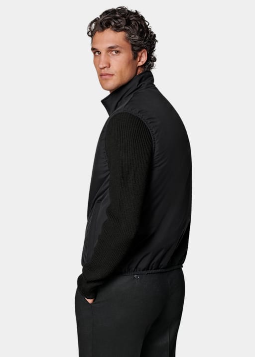 Black Light Padded Zip Vest