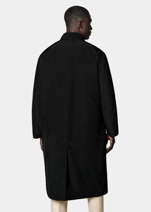 Black Padded Overcoat