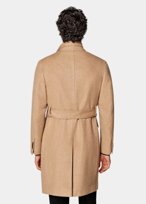 Mid Brown Belted Overcoat