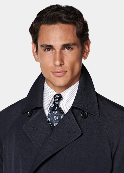 Gabardina azul marino