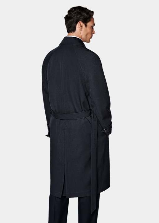 Gabardina azul marino